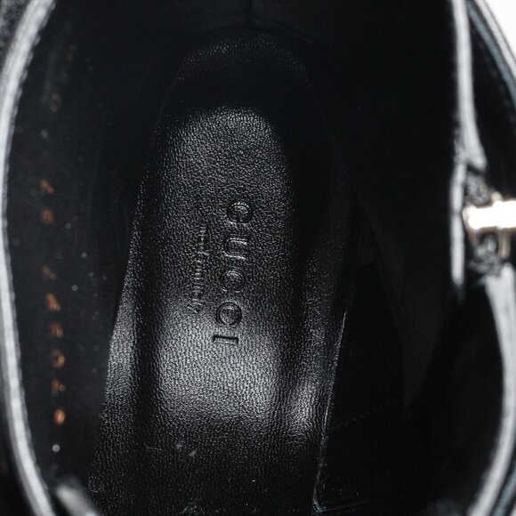 *SOLD* Gucci Flores Calfskin Nappa Matelasse GG Black Combat Boot - Picture 11 of 12